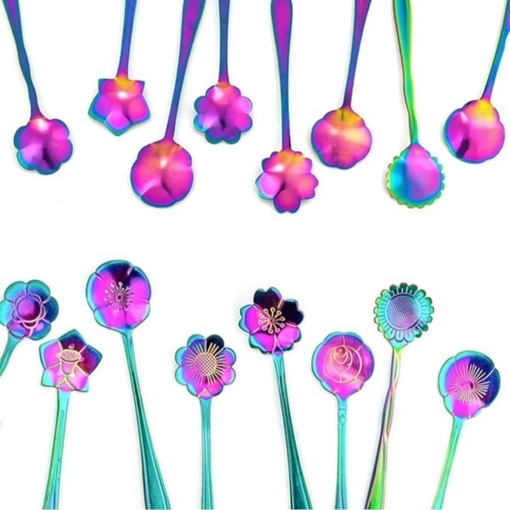 Set/2 Floral Spoons, Multicolor (SUNFLOWER + BALLOON) - Picture 9 of 12